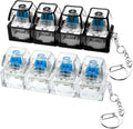 (2pcs)4 Key Clicker Fidget || Clear and Black Outline