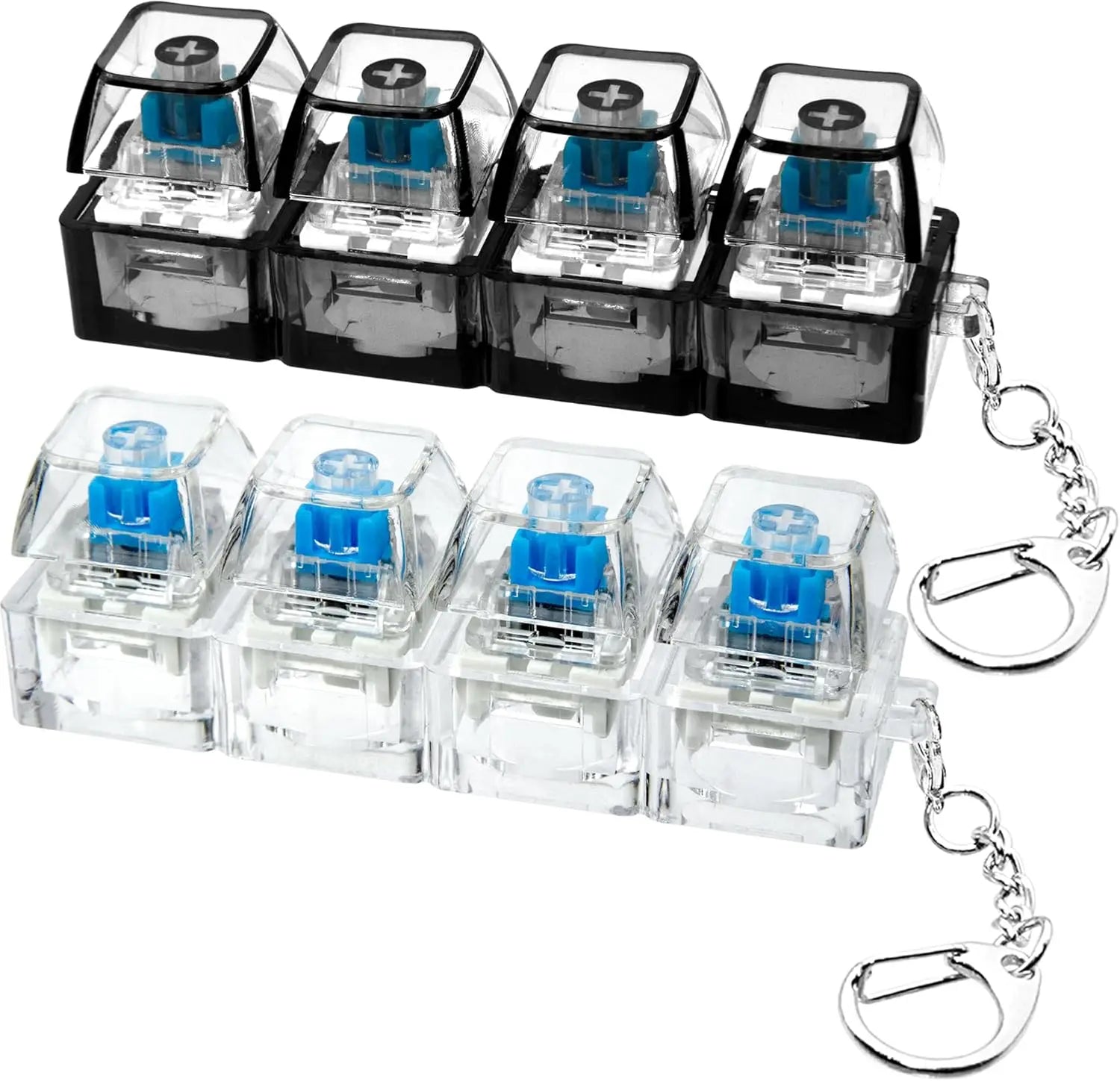 (2pcs)4 Key Clicker Fidget || Clear and Black Outline